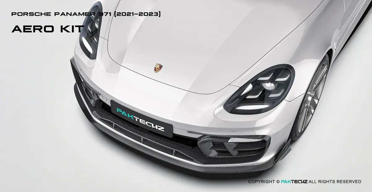 Paktechz Dry Carbon Fiber Aero Body Kit For Porsche 2021-2023 Panamera 3