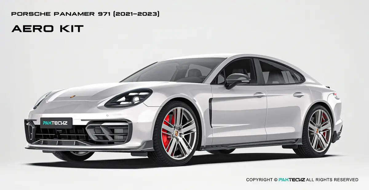 Paktechz Dry Carbon Fiber Aero Body Kit For Porsche 2021-2023 Panamera 2