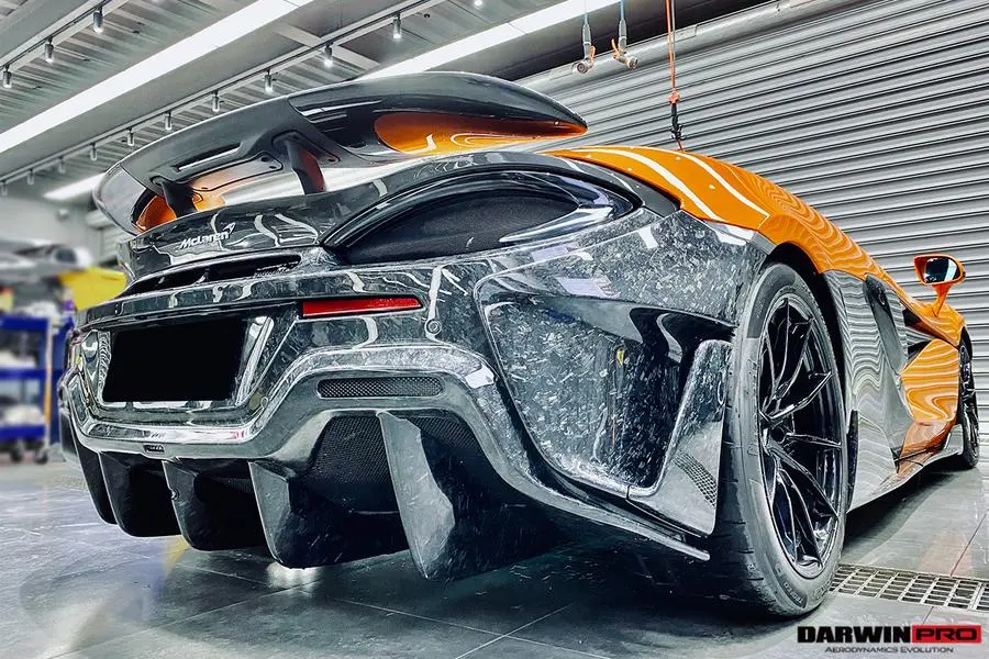 Darwinpro 2018-2021 Mclaren 600Lt Carbon Fiber Rear Bumper Side Canards 1