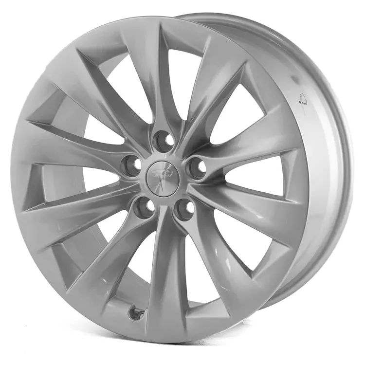 Tesla Model S 19" Oem Slipstream Silver Wheels 1