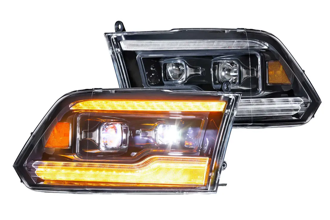 Xb Led Headlights: Dodge Ram (09-18) (Pair / Amber Drl) 1