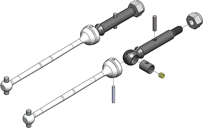Mip20060bl Cvd Drive Shaft For Losi Mini-T Mini-S 1