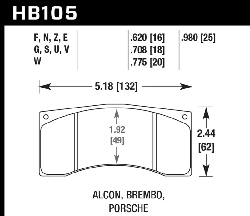 Hawk Brembo Racing Dtc-60 High-Performance Track Brake Pads 1