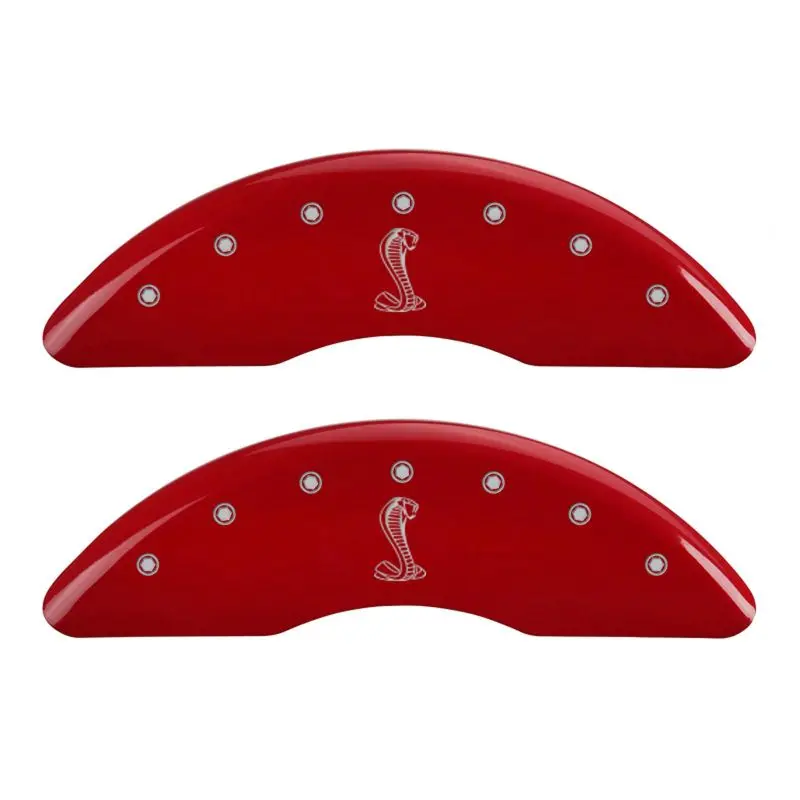 Mgp Engraved 4-Piston Caliper Covers – Tiffany Snake Red Finish With Silver Lettering 1