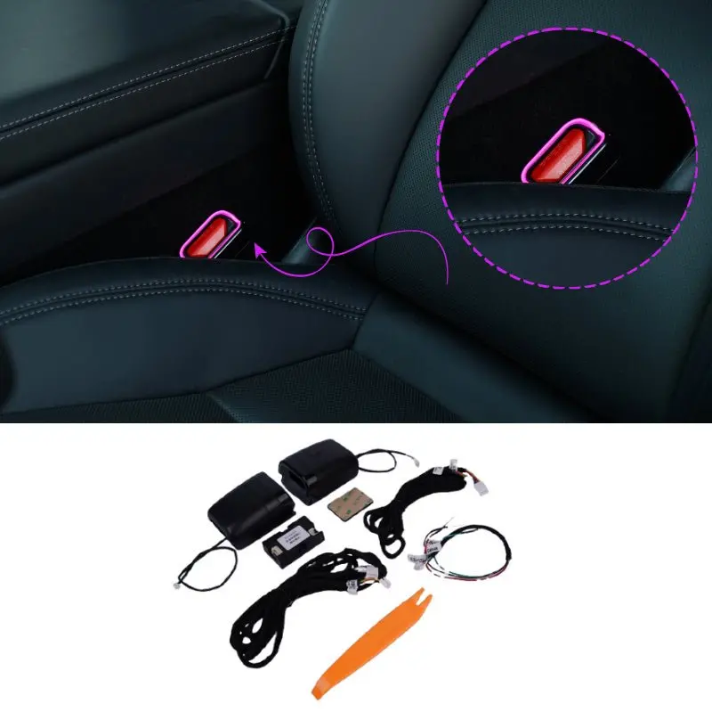 64-Color Rgb Seat Belt Buckle Ambient Light Kit For Tesla Model 3 Highland & Model Y Juniper 1