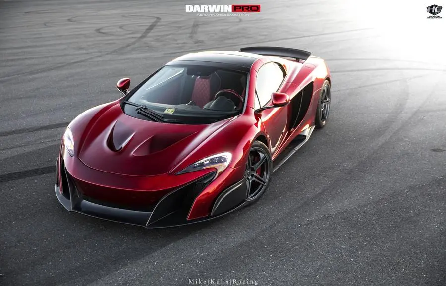 Darwinpro 2014-2017 Mclaren 650S 675Lt Style Partial Carbon Fiber Front Bumper 1