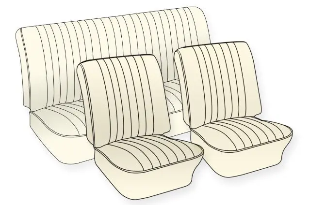 Seat Covers  1968-72 Beetle -Full Set 1