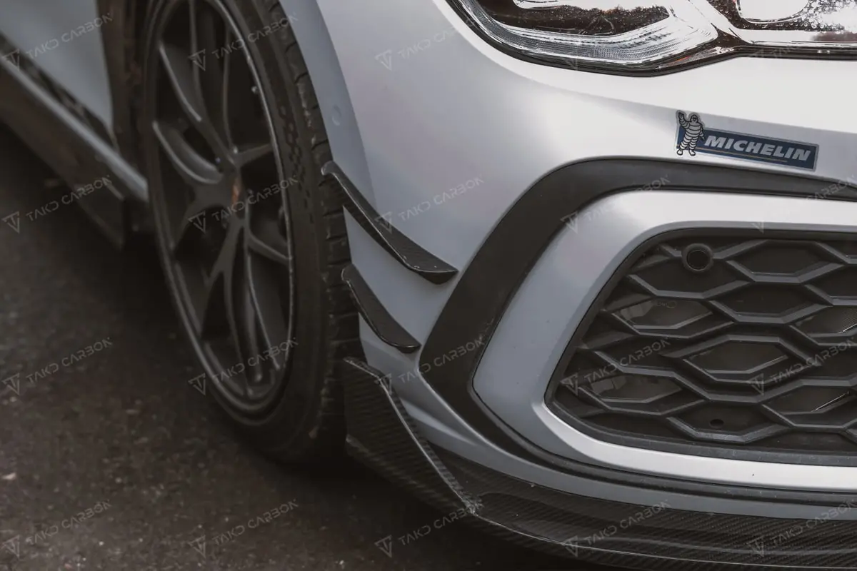 Takd Dry Carbon Fiber Canards For Vw Golf Gti Mark8 1