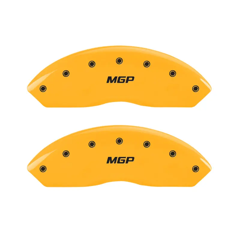 Mgp Engraved Front & Rear Brake Caliper Covers – Yellow Finish With Black Accent 1