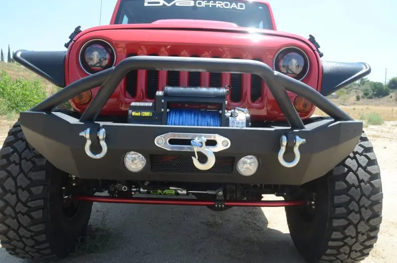 Dv8 Offroad Fs-14 Mid-Length Steel Front Bumper For 2007–2018 Jeep Wrangler Jk/Jl — Includes Fog & Led Lighting 1