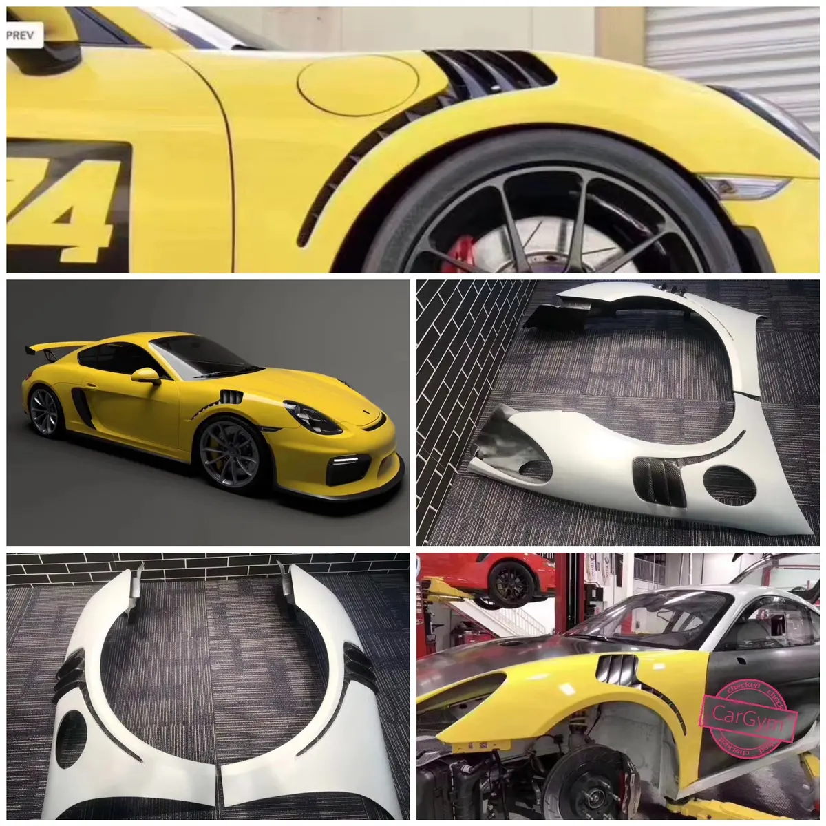 Porsche 718 / 981 Boxster & Cayman Gt4 Clubsports Front Fenders 1