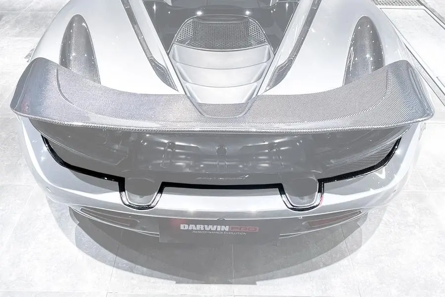 Darwinpro 2017-2021 Mclaren 720S Dry Carbon Fiber Rear Bumper Upper Exhaust Valance Panel 1