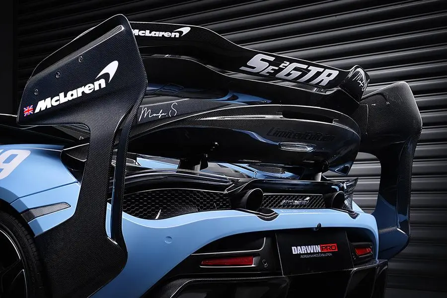 Darwinpro 2017-2021 Mclaren 720S Se² Gtr Style Trunk Wing W/ Side Caps 1