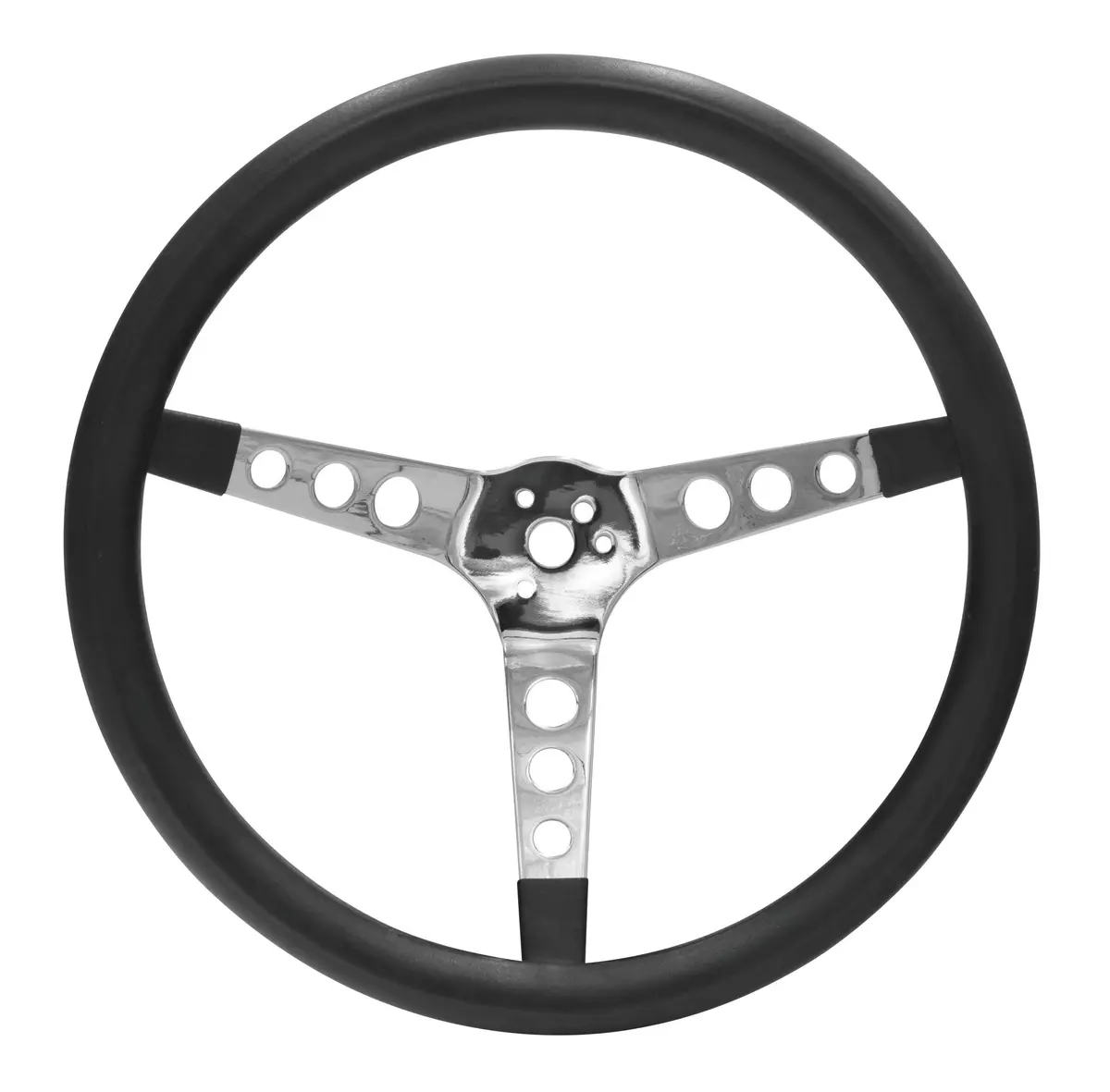 Foam Steering Wheel 14.5" Chrome 3-Spoke 1