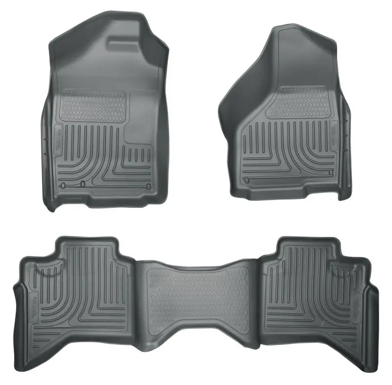 Husky Liners 03-08 Dodge Ram 1500/2500/3500 Quad Cab Weatherbeater Combo Gray Floor Liners 1