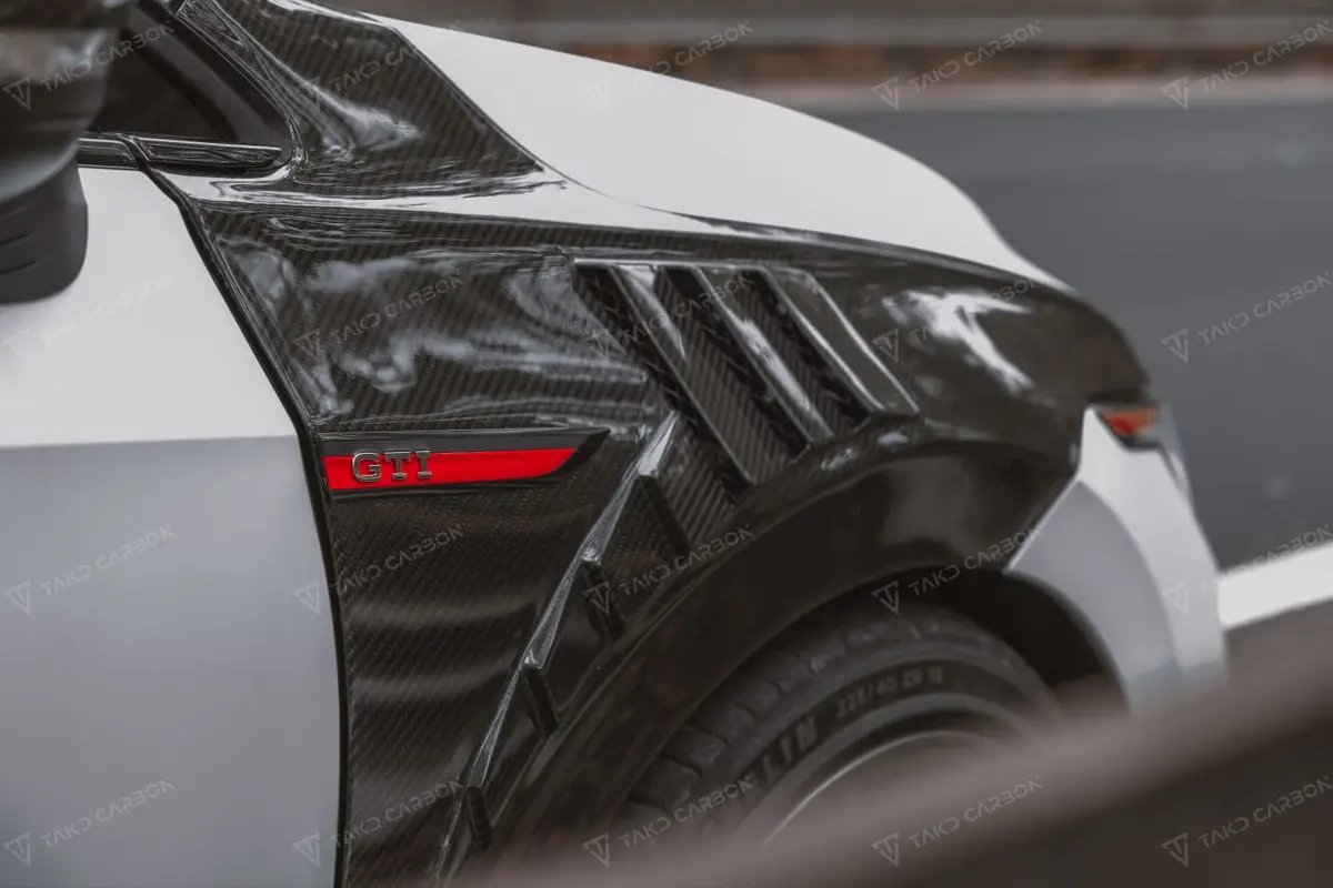 Takd Dry Carbon Fiber Fender For Vw Golf Gti Mark8 1
