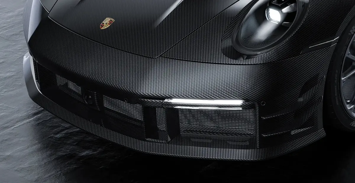 Paktechz Dry Carbon Fiber Turbo S Style Front Bumper Kit For Porsche 911 992 2018+ 1