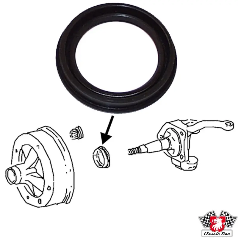 Front Hub Seal W/Drum Brake, Beetle 1968-79 1
