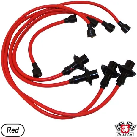 Ignition Cable Set, Copper Core, Red 1