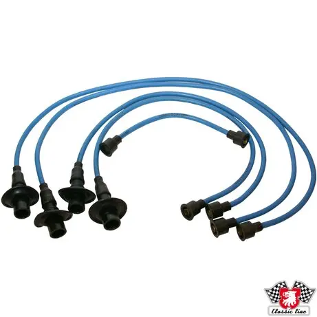 Ignition Cable Set, Copper Core, Blue 1