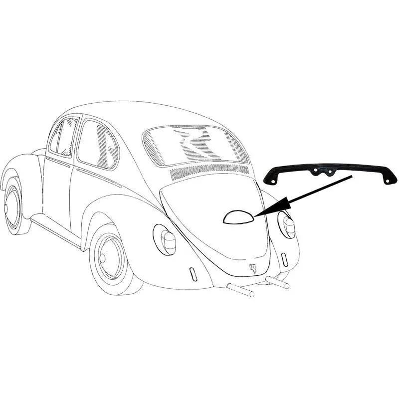 Number Plate Light Housing Seal, Beetle 67+ 1
