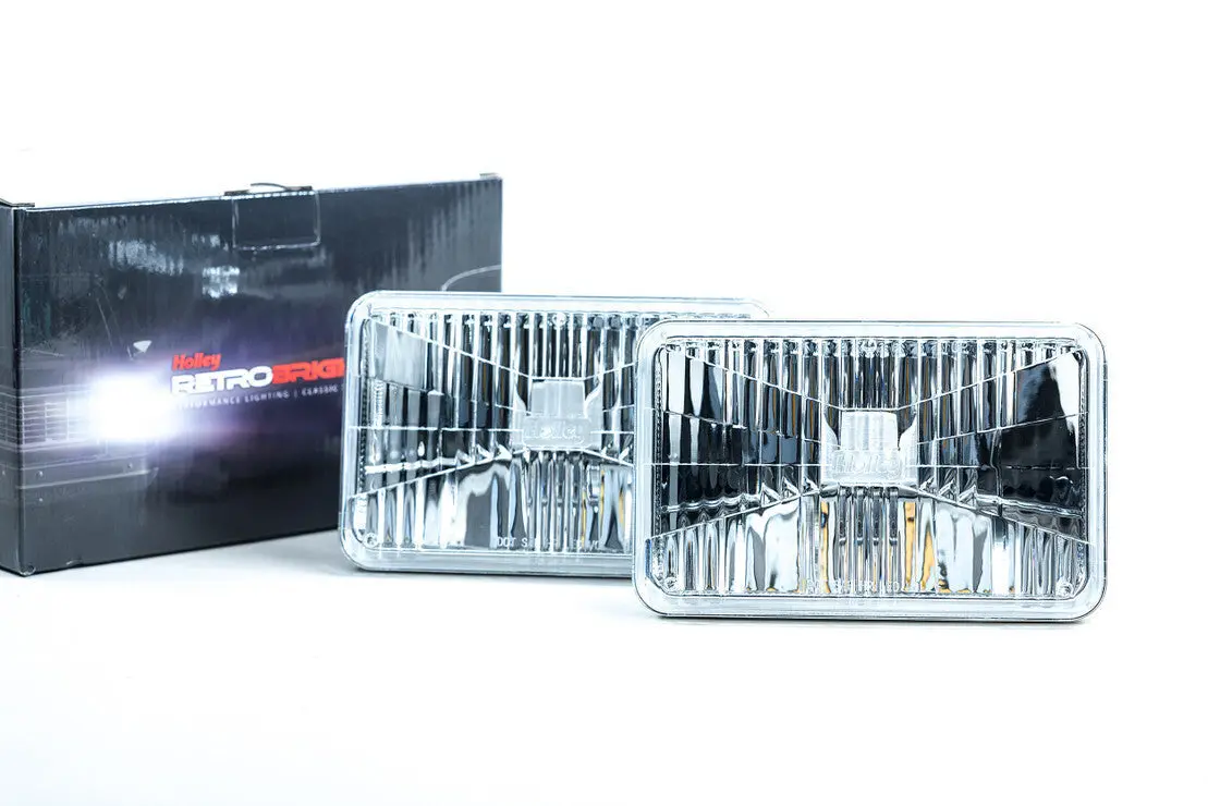 Sealed Beam: Holley Retrobright Led Headlights (4X6") 1