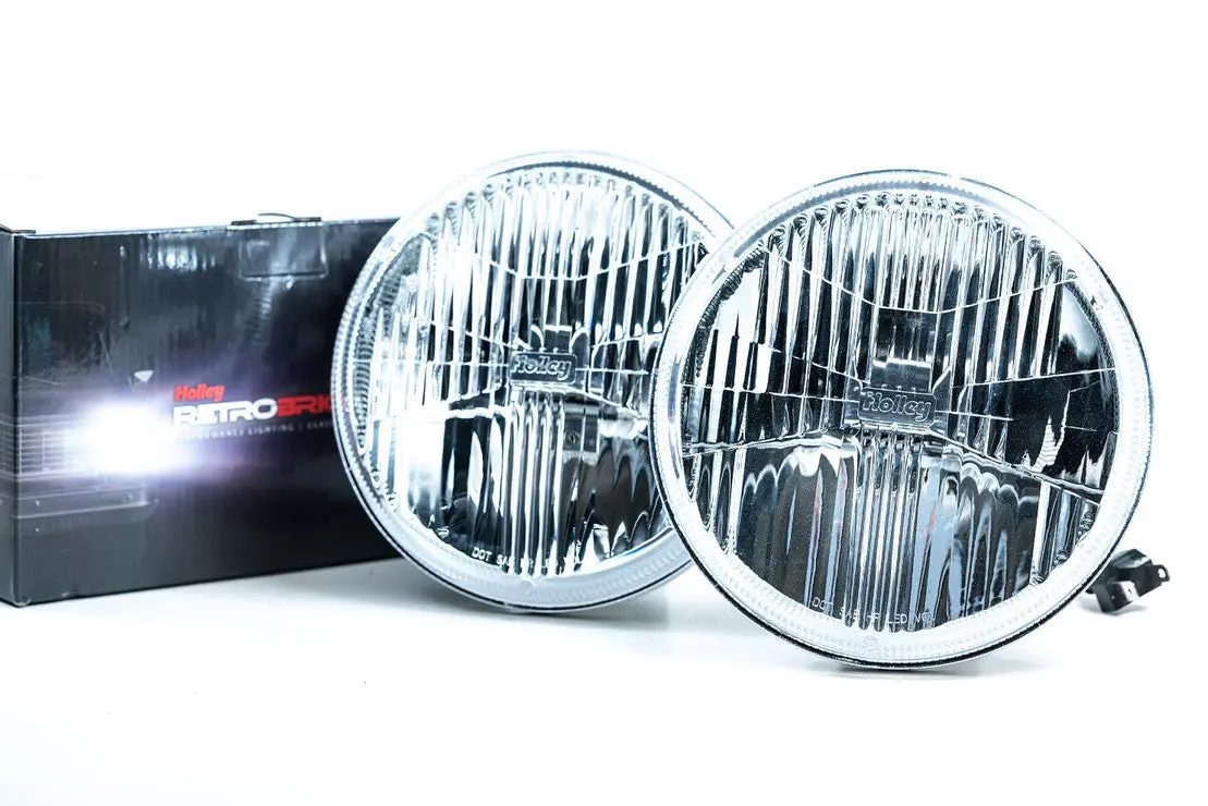 Sealed Beam: Holley Retrobright Led Headlights (7" Round) 1