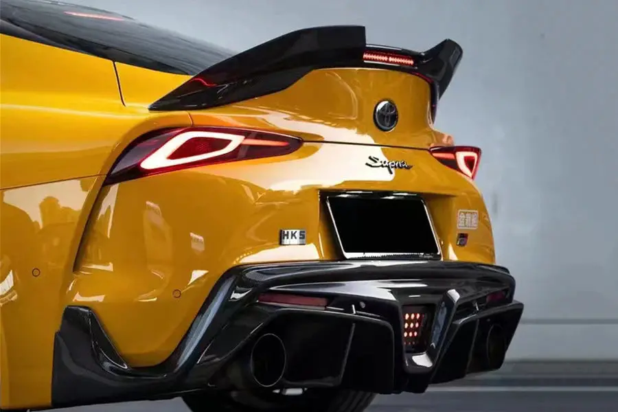 Darwinpro 2019+ Toyota Gr Supra (J29 & Db) A90 A91 Bkss Carbon Fiber Rear Trunk Spoiler W/Led 1