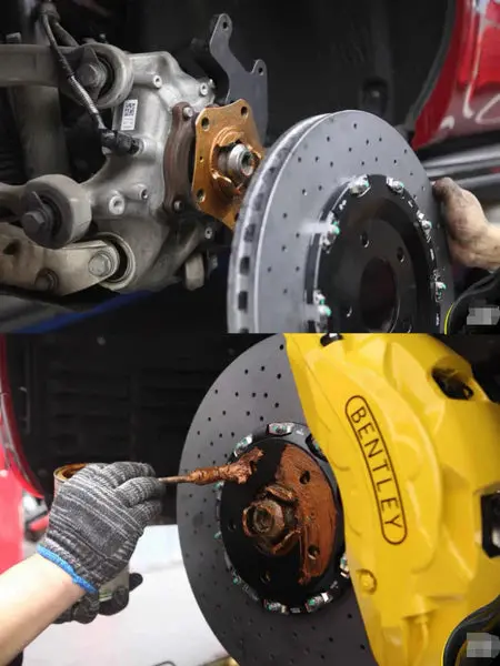 Akebono 10 Pot X Stopflex Carbon Ceramic Disc Brake Kit For Bentley Bentayga 1