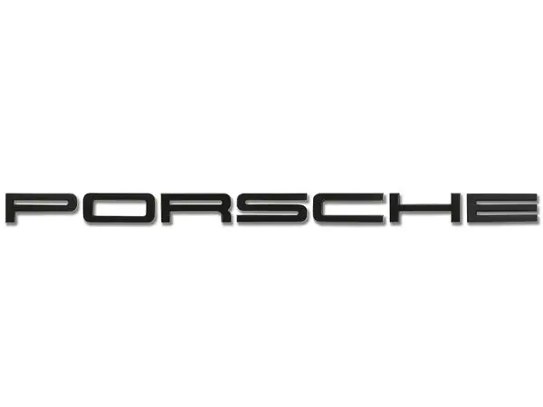 "Porsche" Black Rear Bumper Emblem For Porsche 1