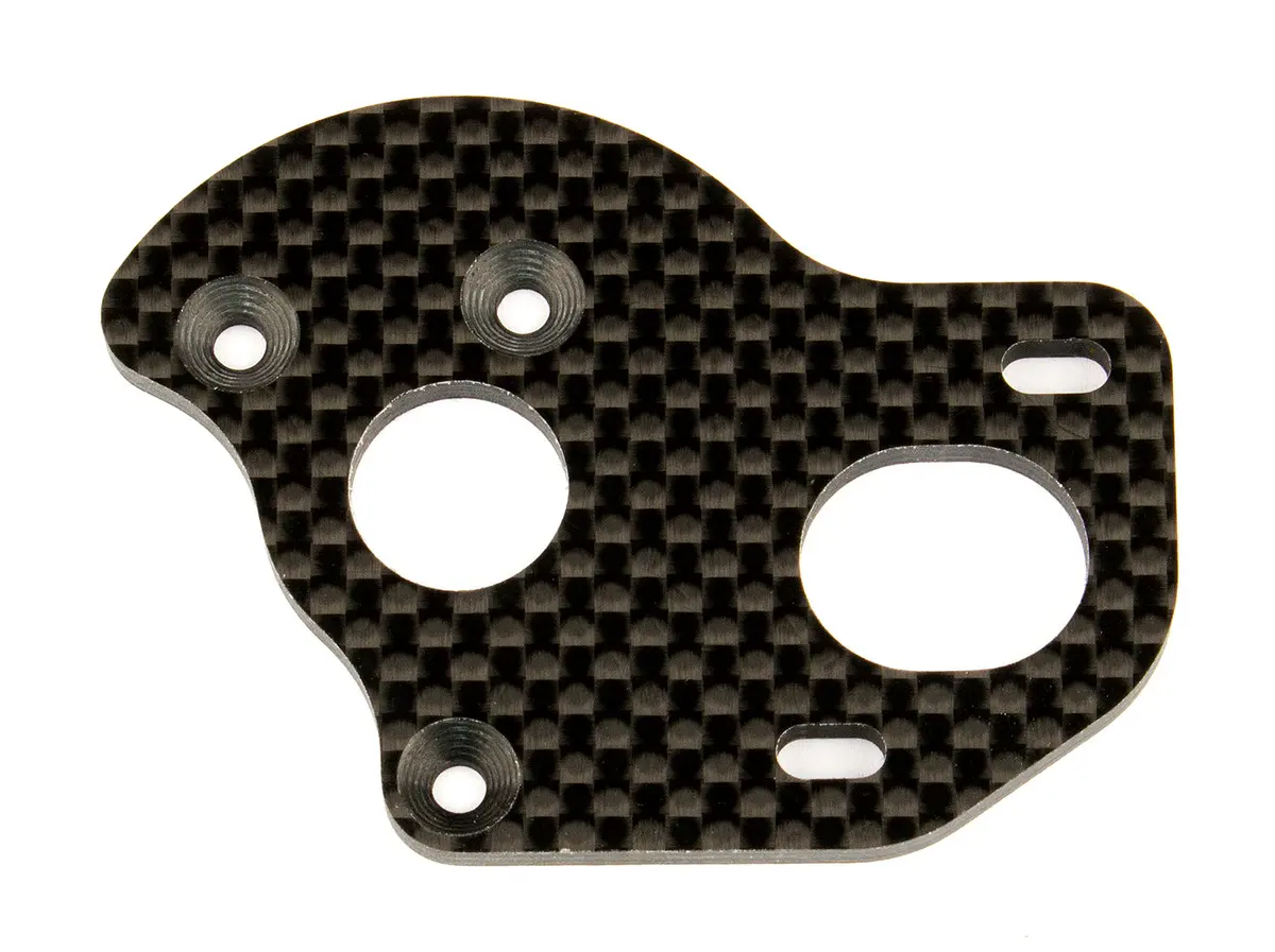 91796 Rc10b6.1 Laydown / Layback Motor Plate, (Graphite) 1