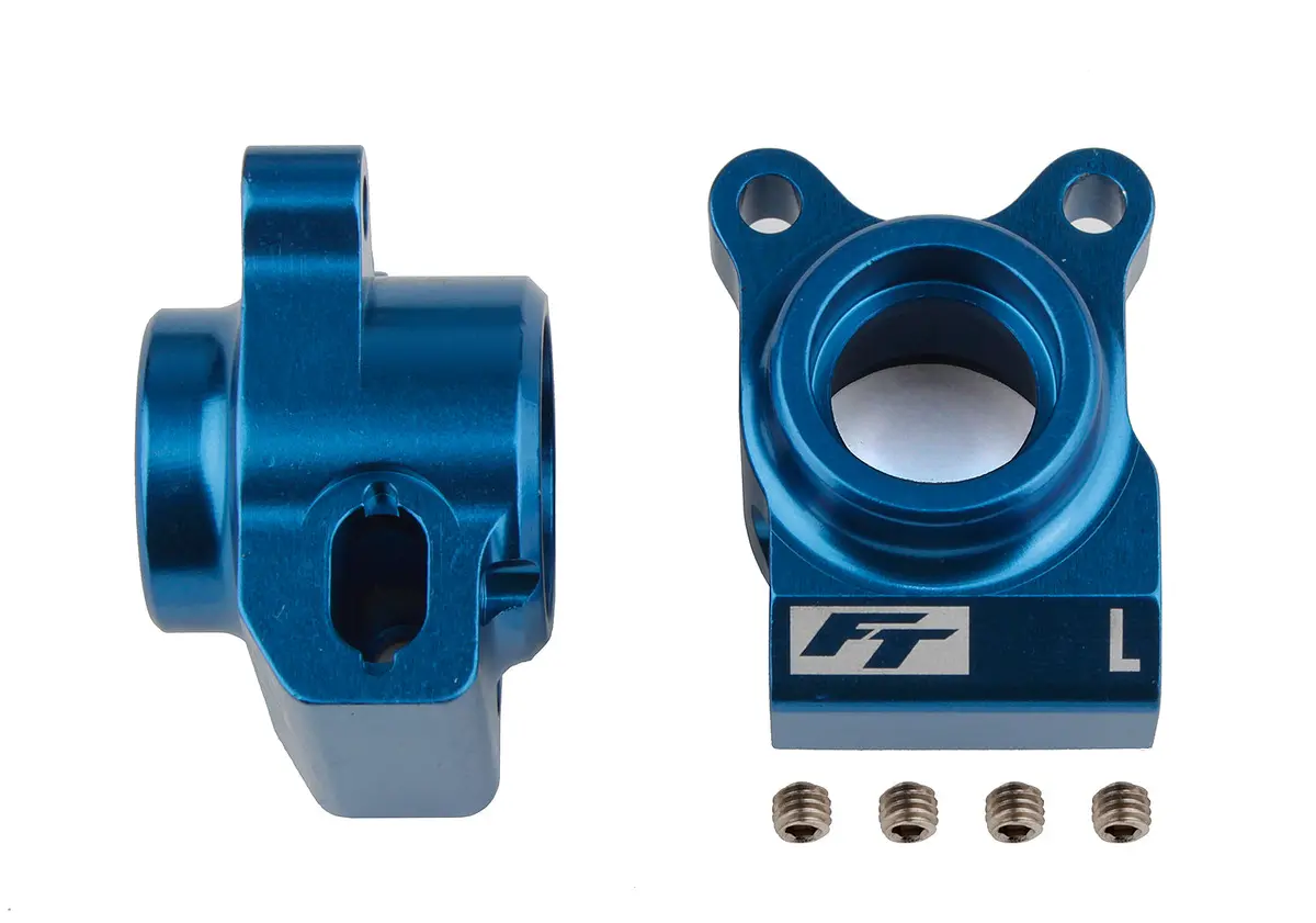 91877 Rc10b6.2 Aluminum Rear Hubs - Blue 1