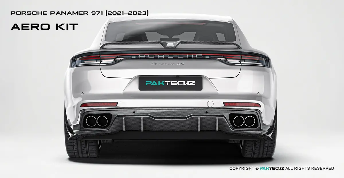 Paktechz Dry Carbon Fiber Aero Body Kit For Porsche 2021-2023 Panamera 7