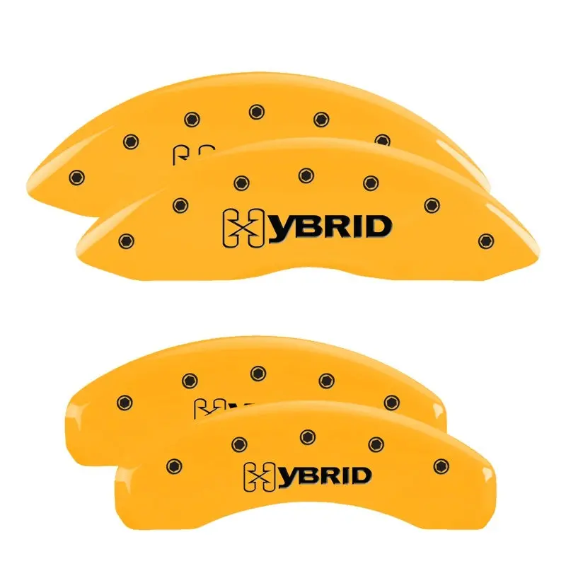 Mgp Engraved Caliper Covers – Front & Rear, Yellow Finish With Black Chrome, Fits 2011 Chrysler 300 1