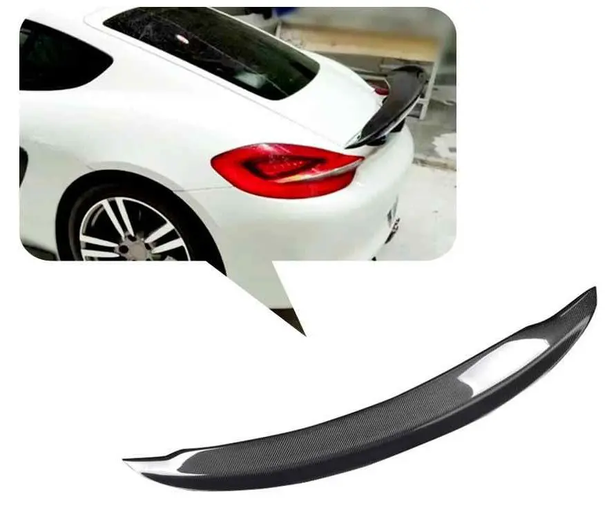 Porsche 981 Boxster / Cayman Spyder Gt4 Style Carbon Fiber Rear Lip Spoiler 1