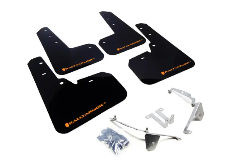 Rally Armor 13+ Subaru Xv Crosstrek Black Mud Flap W/ Orange Logo 1