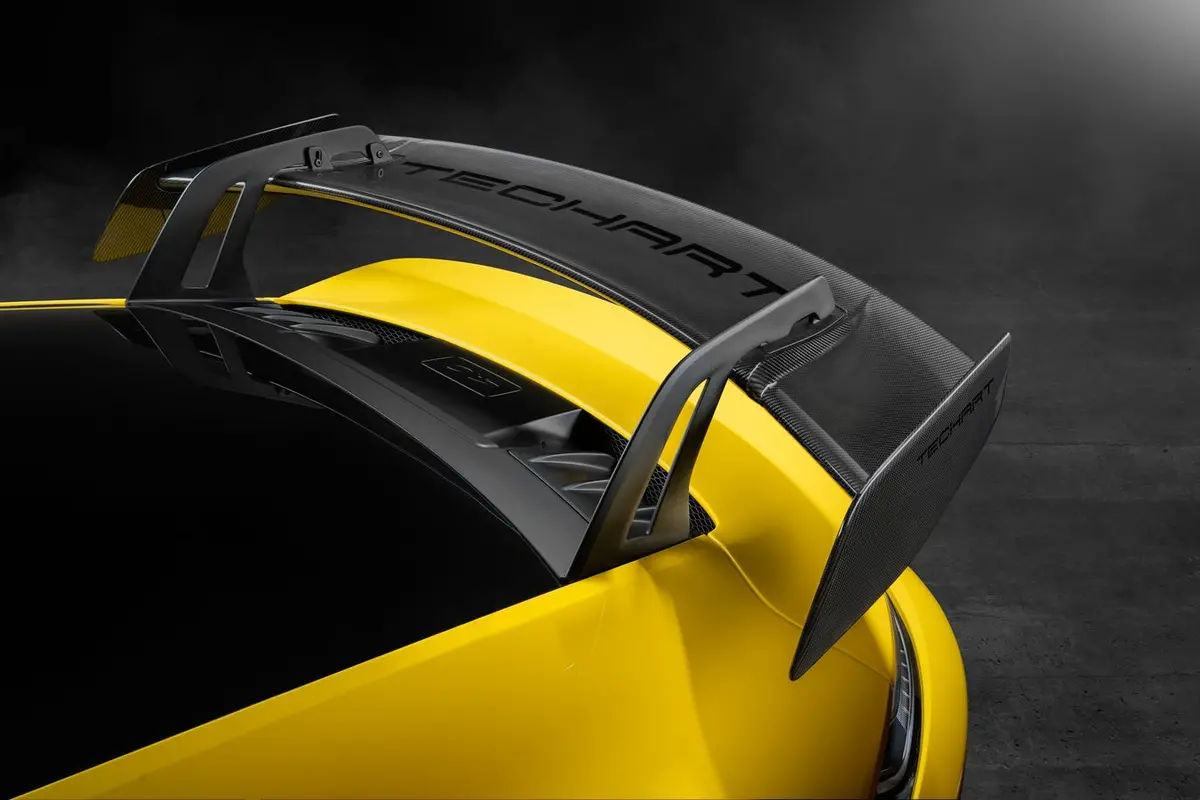 Techart Rear Spoiler Profile W/ Wing End Plates For Porsche 992 Gt3 1