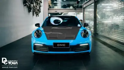 Dmc Porsche 992 Carrera: Carbon Fiber Front Hood : Oem Replacement Bonnet Vented In Gt3 Gt2 Rs Style 1