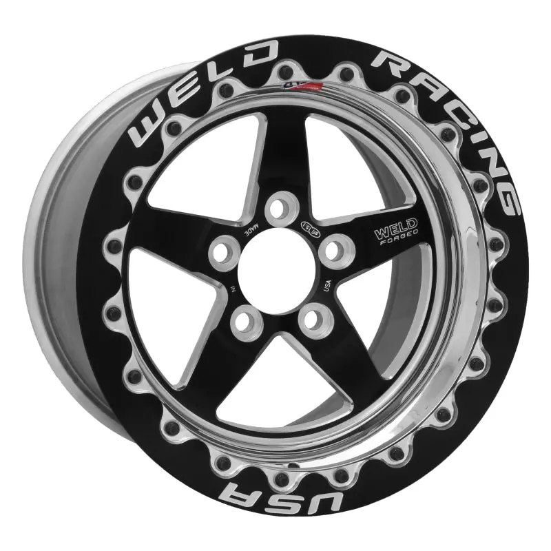 Weld S71 Beadlock Off-Road Wheel – 15X10.33", 5X4.75", 3.5" Backspace, Black Finish 1