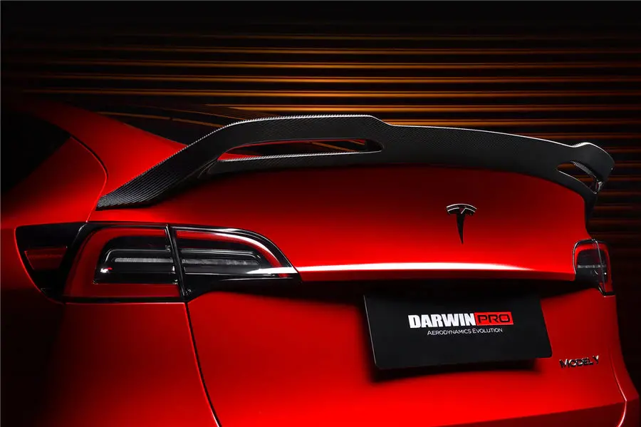 Darwinpro Carbon Fiber Rear Spoiler For Tesla Model Y 1