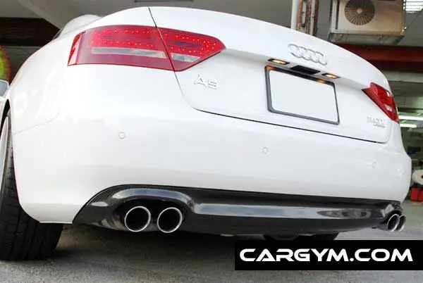 Audi A5 4D Sportback Carbon Fiber Rear Diffuser (Dual Outlet) 1