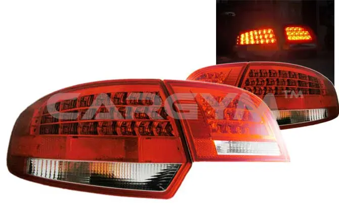 Audi A3 8Pa Sportsback 2003-08 Red & Clear Led Taillight 1