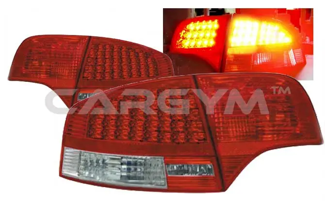Audi A4 B7 2005-2008 Red & Clear Led Taillight 1