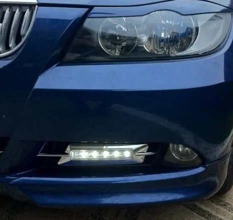 Bmw 3-Series E90 2005+ Led Drl Daylight Bumper Lamp + Grill Set 1