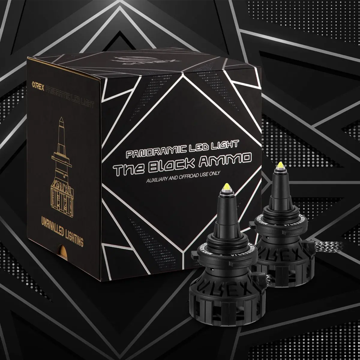Alpharex Black Ammo Panoramic Led Light Bulbs 1