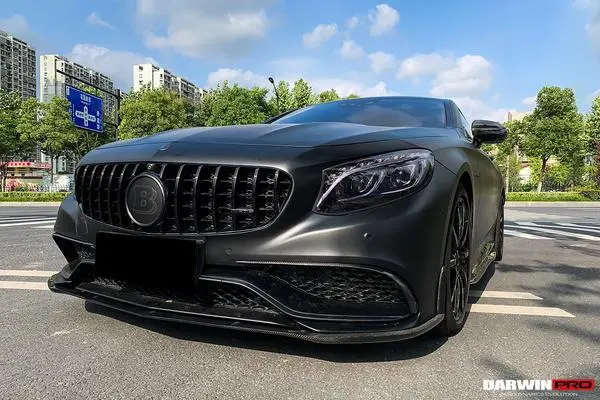 Darwinpro 2014-2017 Mercedes Benz C217 S63/S65 Amg Coupe Carbon Fiber Front Bumper Center Trim 1