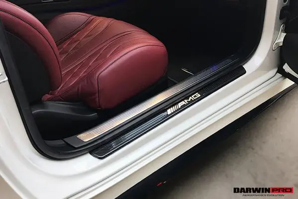 Darwinpro 2014-2021 Mercedes Benz C217 S63/S65 Amg Coupe Autoclave Carbon Fiber Door Sills Steps Cover 1