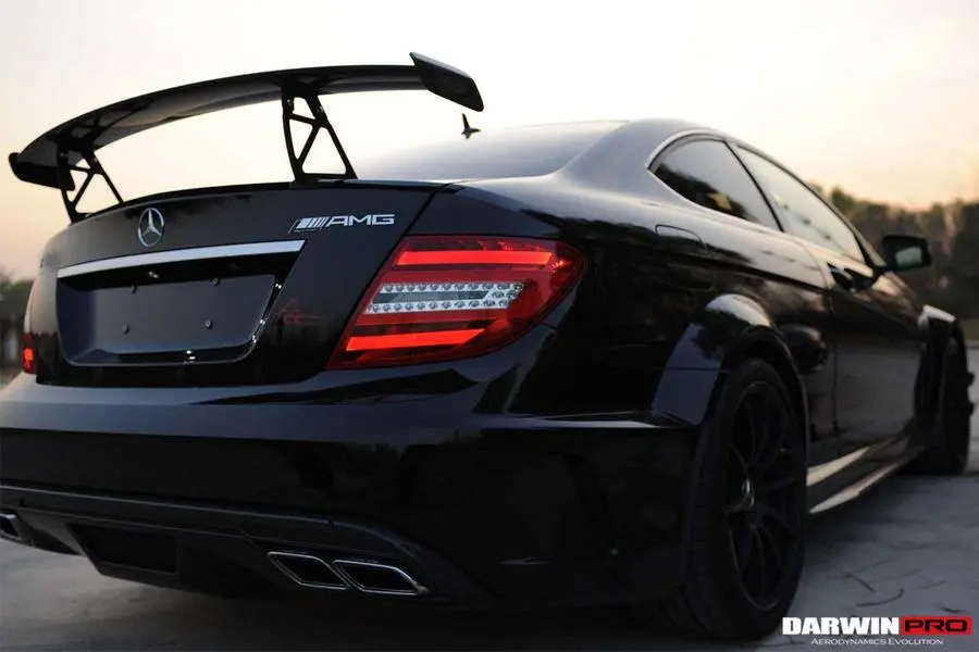 Darwinpro Mercedes Benz W204 C Class/ C63 Amg Sedan Bkss Style Carbon Fiber Trunk Spoiler 1