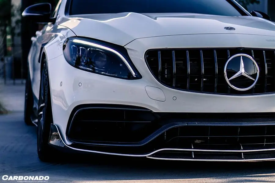 Carbonado 2015-2021 Mercedes Benz W205 C63/S Amg Sedan Br Style Front Lip Spoiler 1