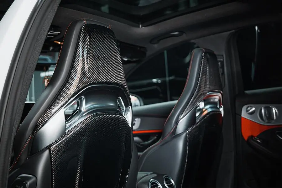 Darwinpro 2015-2018 Mercedes Benz C63s / Cla45 Amg Sedan Carbon Fiber Seat Back Cover 1